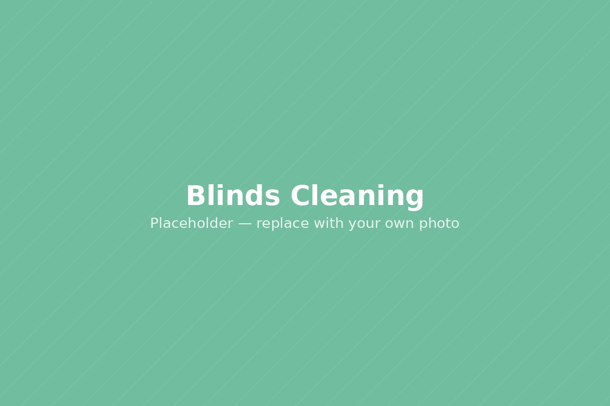 Venetian blind cleaning close up