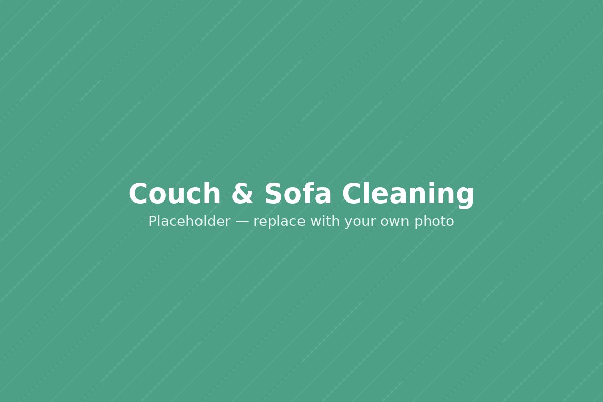 Couch steam cleaning in progress